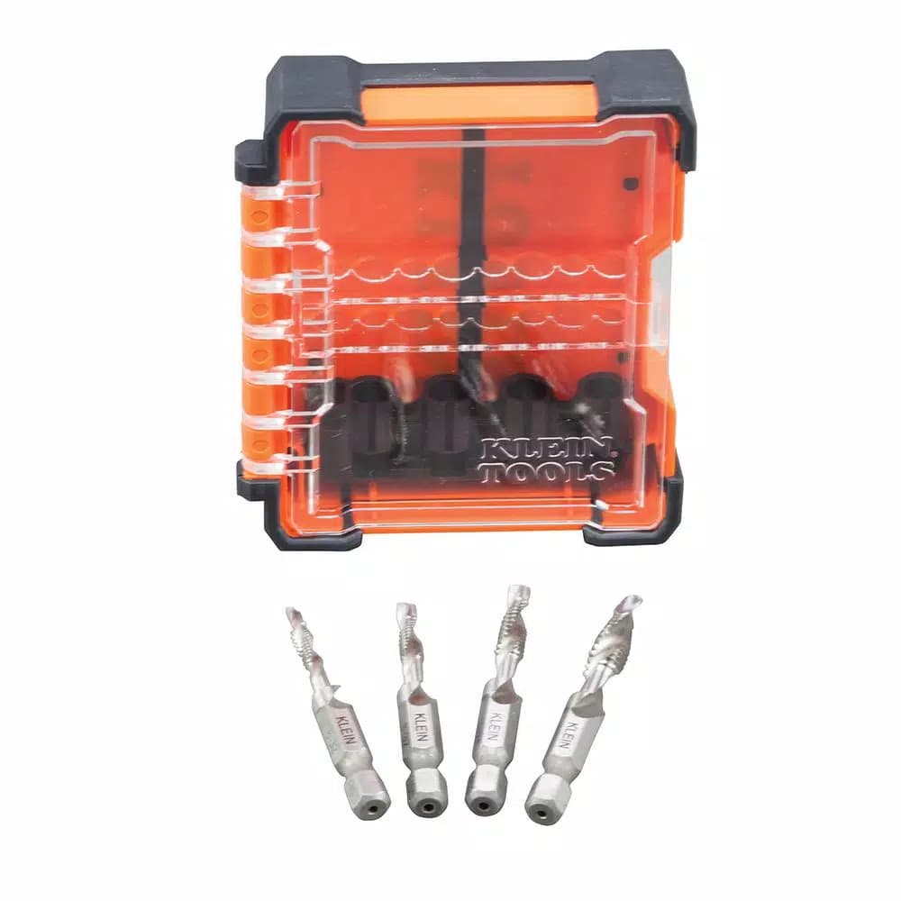 Klein Tools High Speed Steel Drill Tap Tool Kit, 4-Piece Specialty Set with Carrying Case