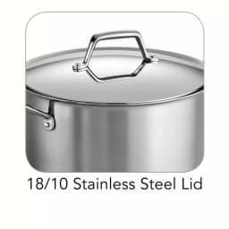 Tramontina Gourmet Prima 8 Qt. Stainless Steel Stock Pot with Lid thumbnail 4