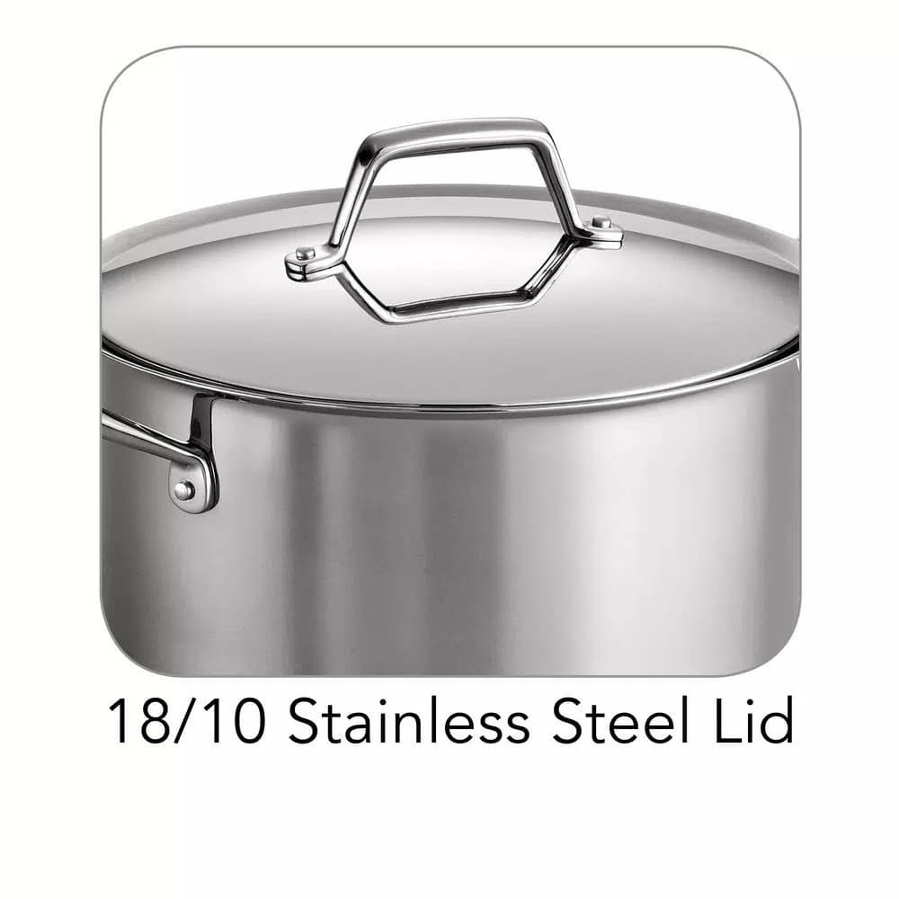 Tramontina Gourmet Prima 8 Qt. Stainless Steel Stock Pot with Lid