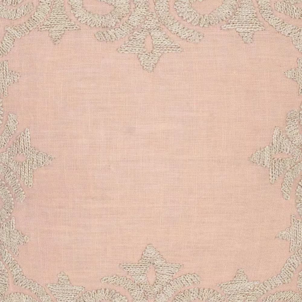 Safavieh Florentine Petal Geometric Embroidered Linen Throw Pillows, Set of 2 (20 in. x 20 in.)