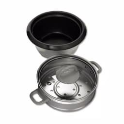 Oster 6-Cup Rice Cooker with Steaming Tray, Measuring Cup and Rice Paddle - Red thumbnail 3