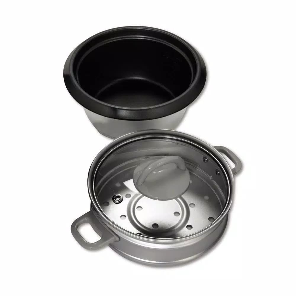 Oster 6-Cup Rice Cooker with Steaming Tray, Measuring Cup and Rice Paddle - Red