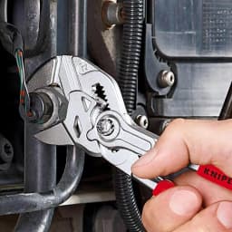 Knipex 7-1/4 in. Heavy Duty Forged Steel Pliers Wrench with Nickel Plating thumbnail 7