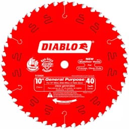 Diablo 10 in. x 40-Tooth General Purpose Carbide Circular Saw Blade thumbnail 1