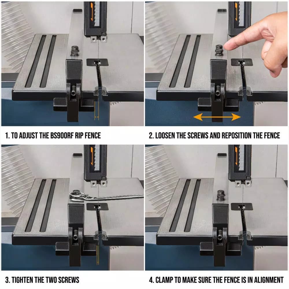 POWERTEC BS900RF Rip Fence for 9-Inch Band Saws
