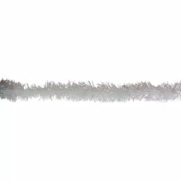 Northlight 50 ft. 6-Ply Iridescent White Christmas Tinsel Garland, Shiny Unlit Holiday Decor thumbnail 2