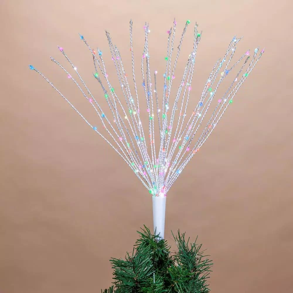 Gerson 22 in. x 15 in. Electric Wire Starburst Color Changing LED Tree Topper