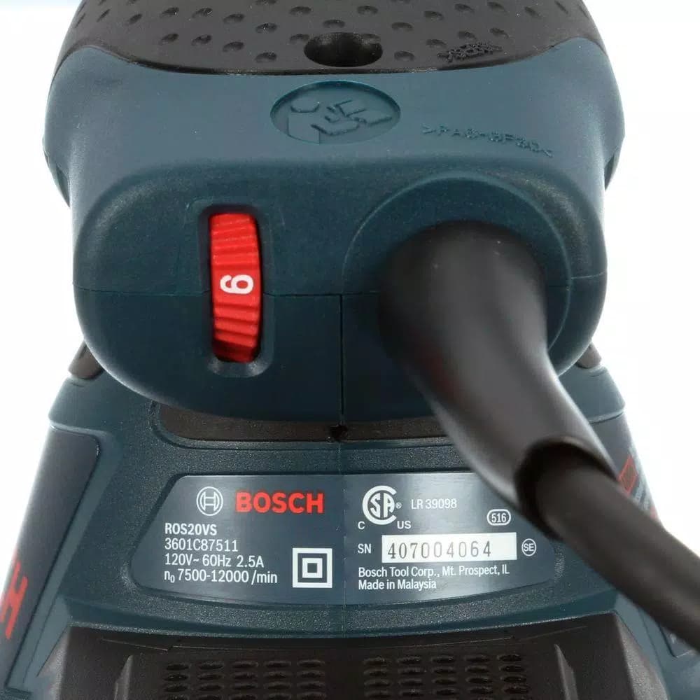 Bosch 5 in. Corded Variable Speed Random Orbital Sander/Polisher Kit with Carrying Case