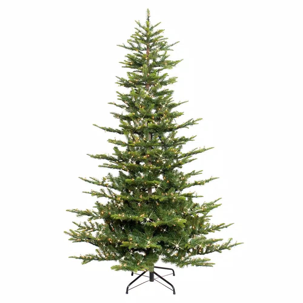 Puleo International 7.5 ft. Aspen Fir Artificial Christmas Tree with 700 Warm White Lights