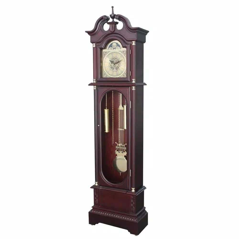 Unbranded 72 in. Traditional Cherry Wood Floor Standing Grandfather Clock with Westminster Chime