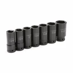 TEKTON 3/4 in. Drive Deep Impact Socket Set, 13/16 in. - 1-1/2 in., 7-Piece SAE Set thumbnail 3