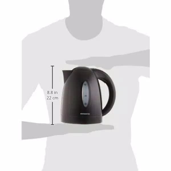 Ovente KP72 1.7L Electric Kettle, 1100W Fast Heating Water Boiler with Auto Shut-Off, Black