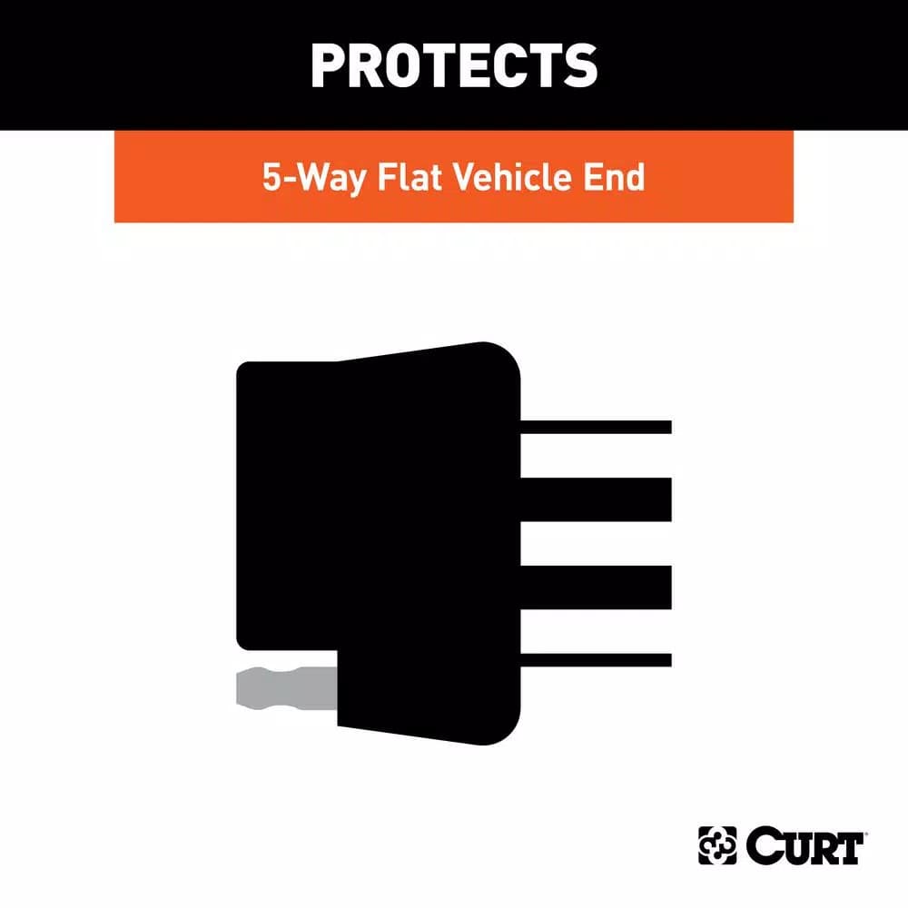 CURT 5-Way Flat Connector Dust Cover for Vehicle Side