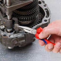 KNIPEX 6 in. Long Nose Pliers with Cutter and Comfort Grip Handles thumbnail 3