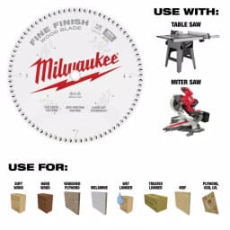 Milwaukee 12 in. 80-Tooth Fine Finish Circular Saw Blade, 1 in. Arbor thumbnail 1