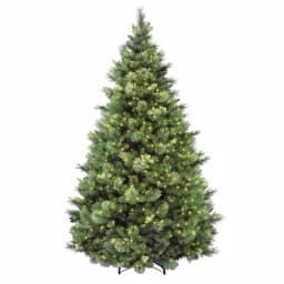 National Tree Company 7.5 ft. Carolina Pine Prelit Artificial Christmas Tree with 750 Clear Lights and Flocked Cones thumbnail 1