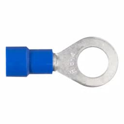 CURT Ring Terminals, 16-14 AWG Wire Gauge, 1/4 in Stud Size, Blue, 100-Pack thumbnail 1