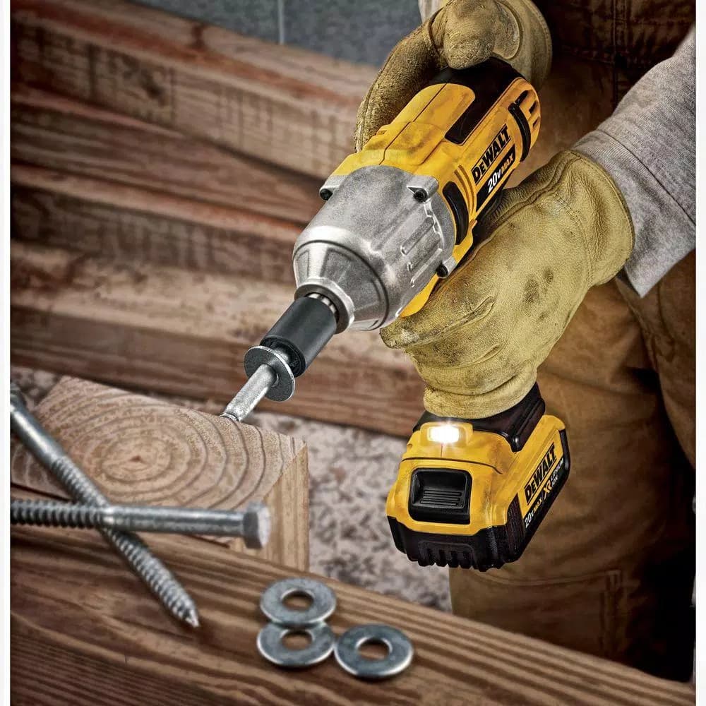 DEWALT 20V MAX Cordless 1/2 in. High Torque Impact Wrench Kit with (2) 4.0 Ah Batteries and Charger