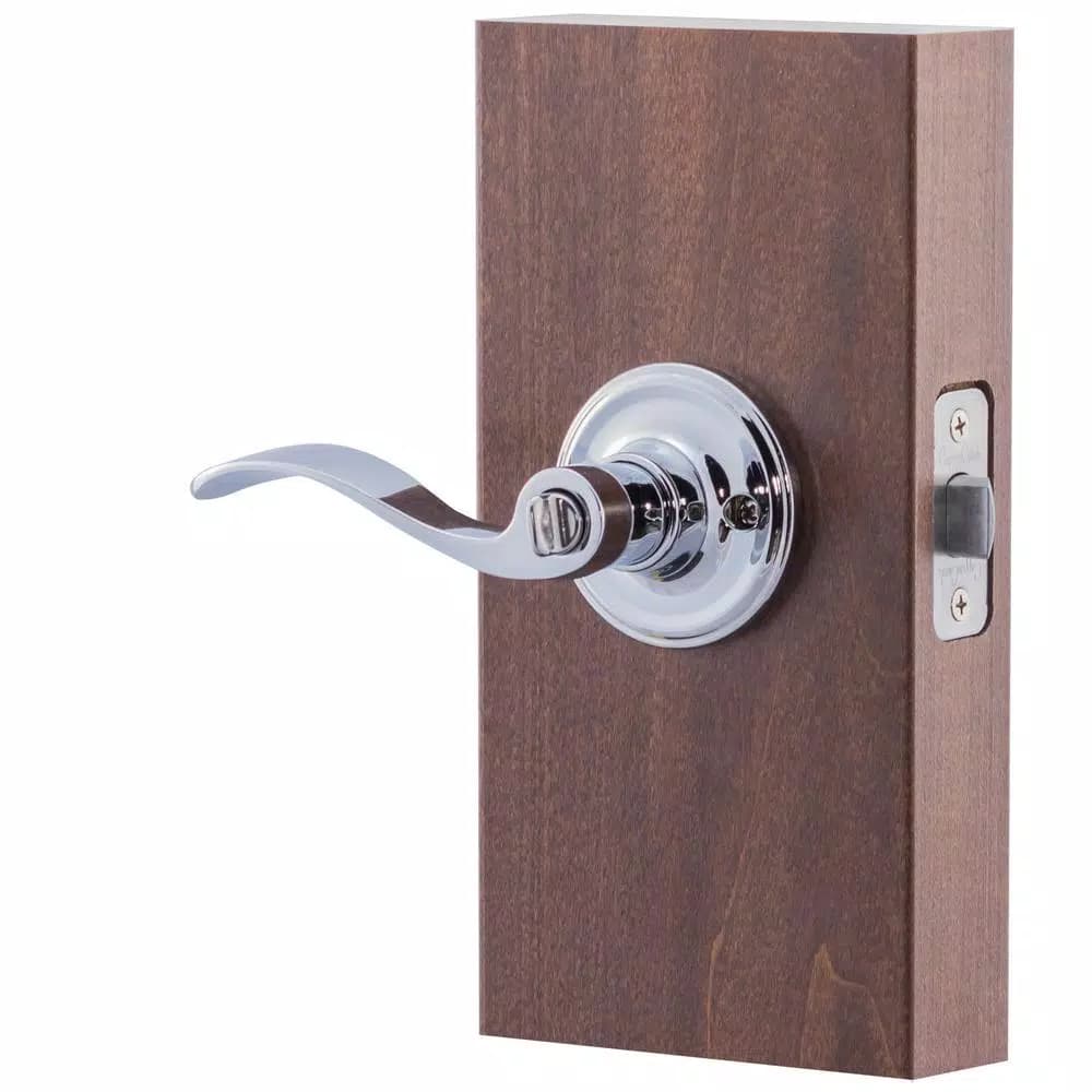Copper Creek Waverlie Polished Stainless Steel Privacy Bed/Bath Door Lever