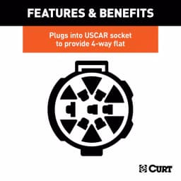 CURT 4-Way Flat Replacement Socket - Plugs into USCAR OEM Vehicle Socket thumbnail 6