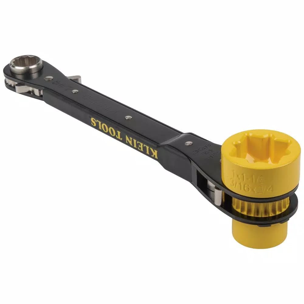 Klein Tools Heavy-Duty 6-in-1 Ratcheting Lineman's Wrench