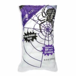 Amscan 240 in. Halloween Big Pack White Polyester Spider Webs thumbnail 1