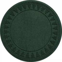Bungalow Flooring WaterHog Aqua Shield Evergreen 35 in. Round Pine Trees Christmas Tree Mat thumbnail 1