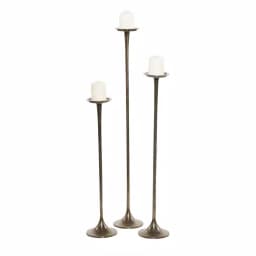 LITTON LANE Modern Gray Aluminum Candlestick Set of 3 - 40 in. x 32 in. x 37 in. thumbnail 1