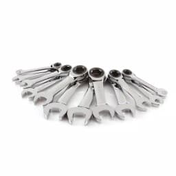 TEKTON 12-Piece Metric Stubby Ratcheting Combination Wrench Set, 8-19 mm thumbnail 2
