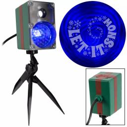 LightShow Blue and White Christmas LightShow Projection Swirling Spirals Projector thumbnail 1
