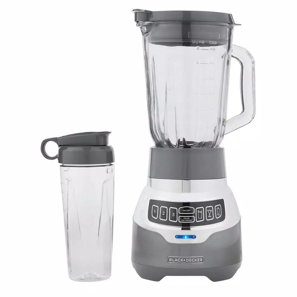 BLACK+DECKER PowerCrush 48 oz. Digital Blender with Quiet Technology, 900W, Silver