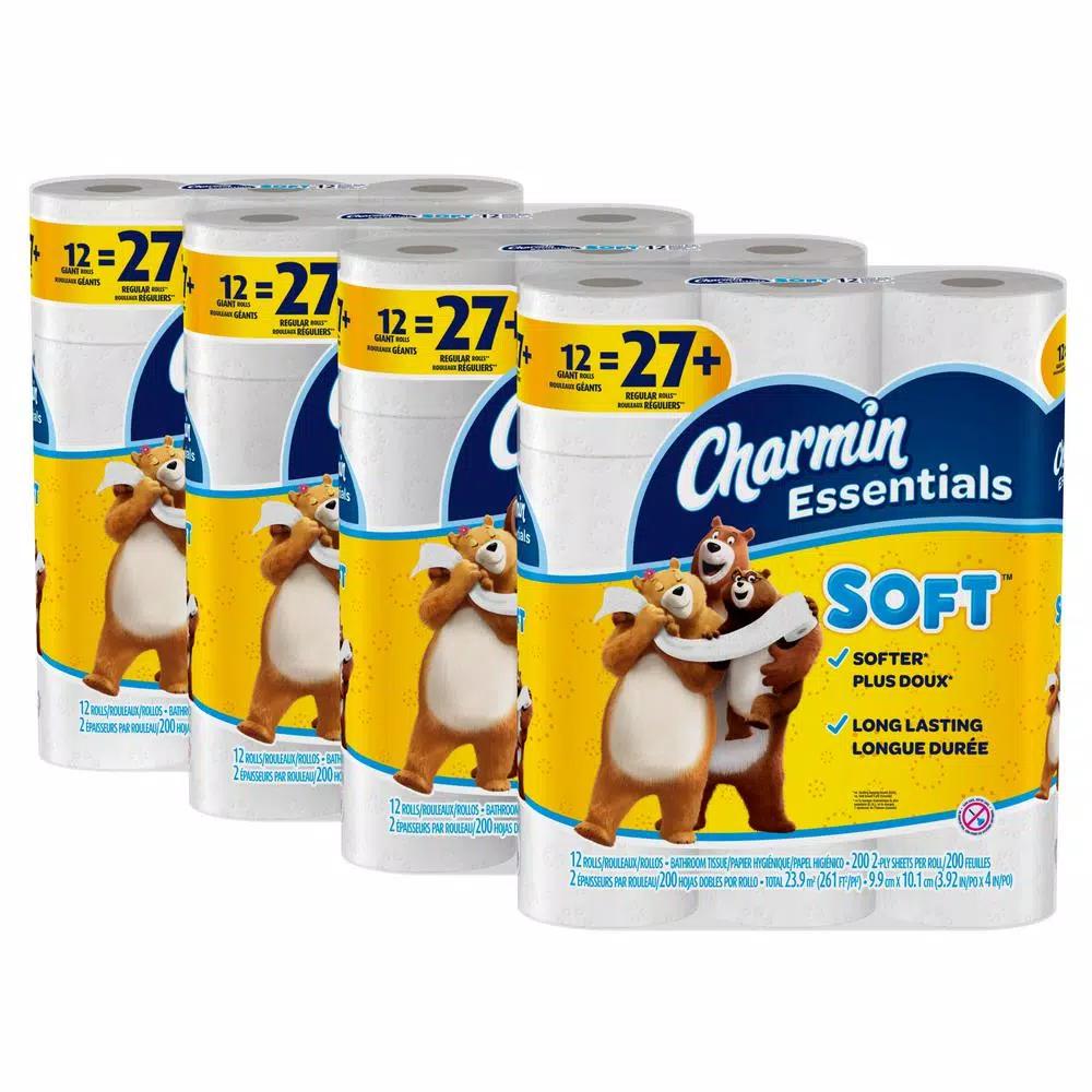 Charmin Essentials Soft 2-Ply Toilet Paper, 48 Giant Rolls