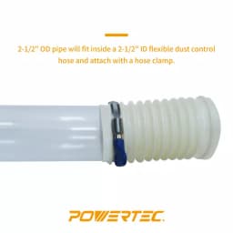 POWERTEC 2-1/2 in. x 36 in. Clear Rigid PVC Dust Collection Pipe thumbnail 5