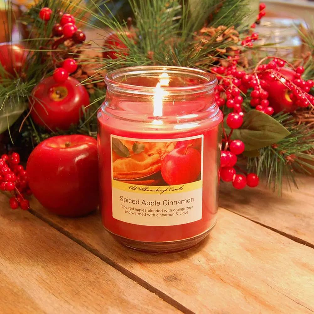 LUMABASE Holiday Scented Candle Collection - 3 Pack 18 oz. Glass Apothecary Jars
