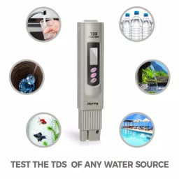 iSpring Digital TDS Meter and Thermometer with Automatic Temperature Calibration and Leather Carrying Case thumbnail 4