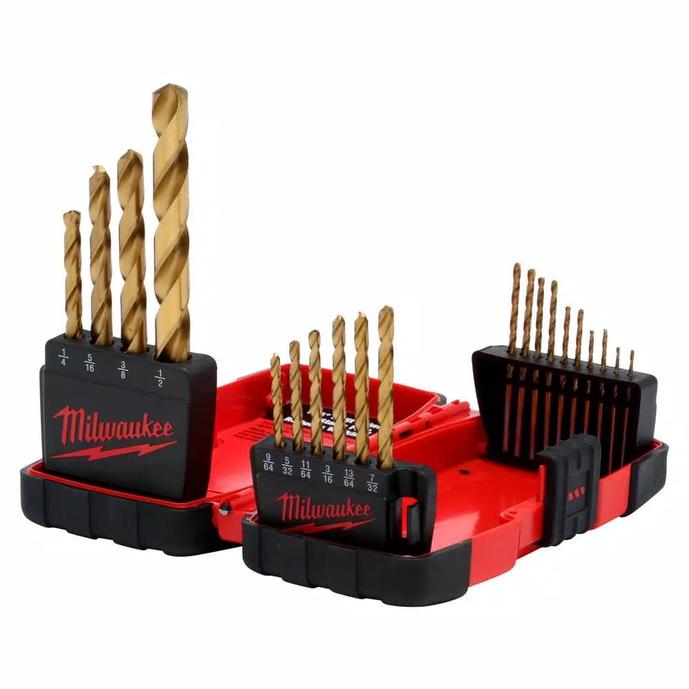 Milwaukee 20-Piece Titanium Coated Twist Drill Bit Set
