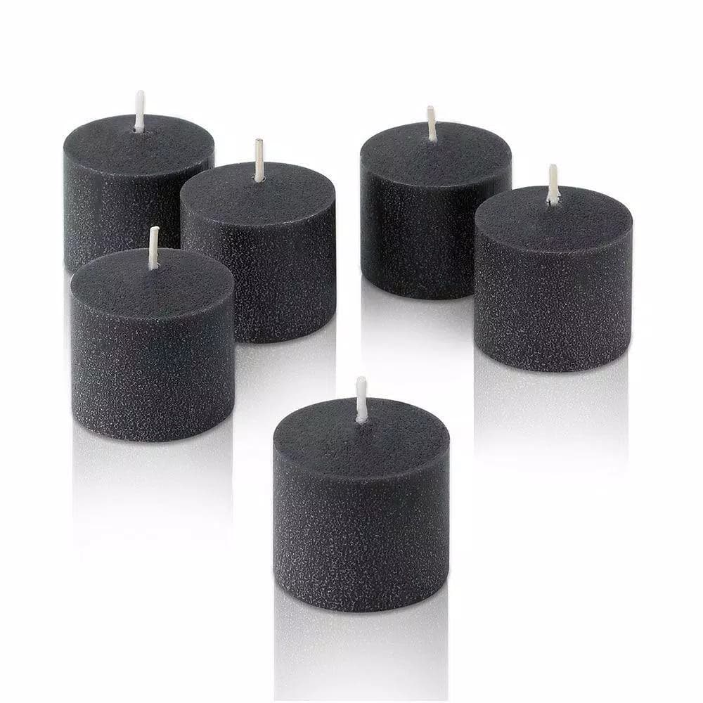 Light In The Dark Black Unscented Votive Candles, 10 Hour Burn Time (Set of 72)