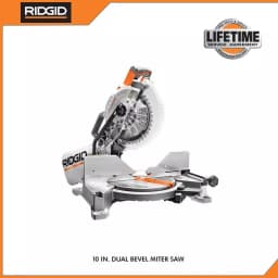 RIDGID 10 in. Dual Bevel Compound Miter Saw, 15 Amp, with LED Cut Line Indicator thumbnail 2