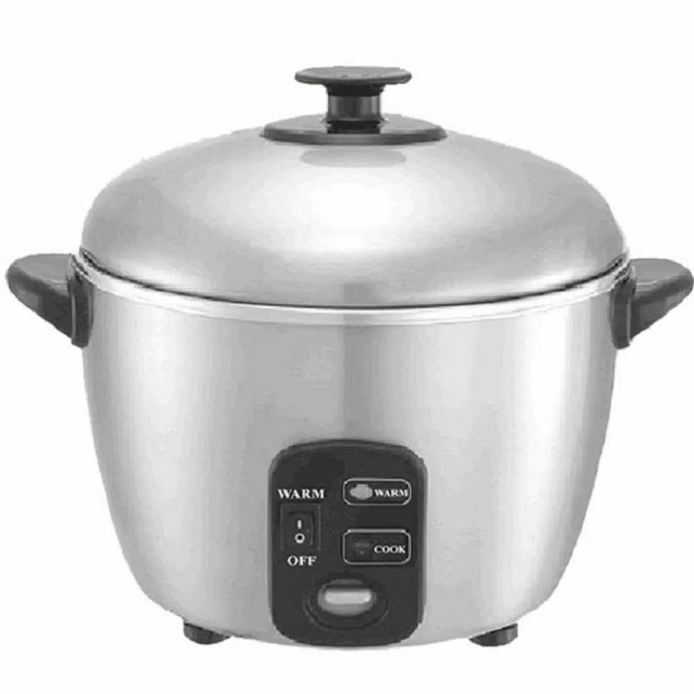 SPT 3-Cup Stainless Steel Rice Cooker and Steamer, 535W