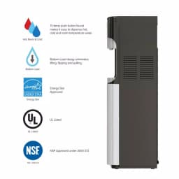 Brio Essential Series Bottom Loading Water Dispenser, Tri-Temp Hot/Cold/Room Temp, Black & Stainless Steel thumbnail 5