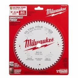 Milwaukee 7-1/4 in. 60-Tooth Ultra Fine Finish Circular Saw Blade thumbnail 6