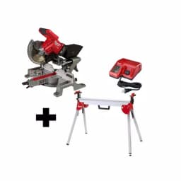 Milwaukee M18 FUEL 7-1/4 in. Dual Bevel Sliding Compound Miter Saw Kit with Stand and 5.0 Ah Battery thumbnail 1
