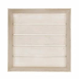 Kate and Laurel Woodmont White Decorative Wood Tray - Large Square Rustic Farmhouse Accent thumbnail 3