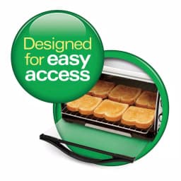 Hamilton Beach 6-Slice Black Toaster Oven with Toast, Bake, and Broil Settings thumbnail 6