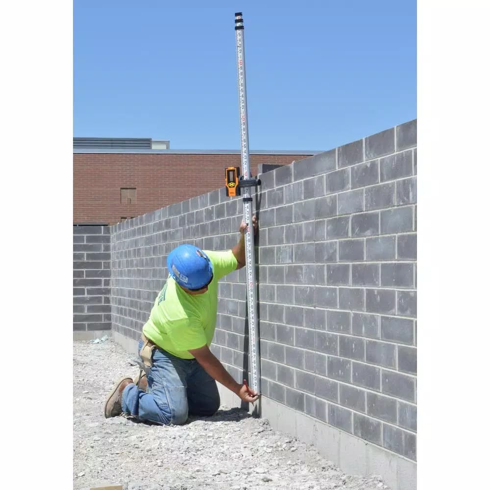 Johnson 13 ft. Telescoping Aluminum Grade Rod with Dual Graduations