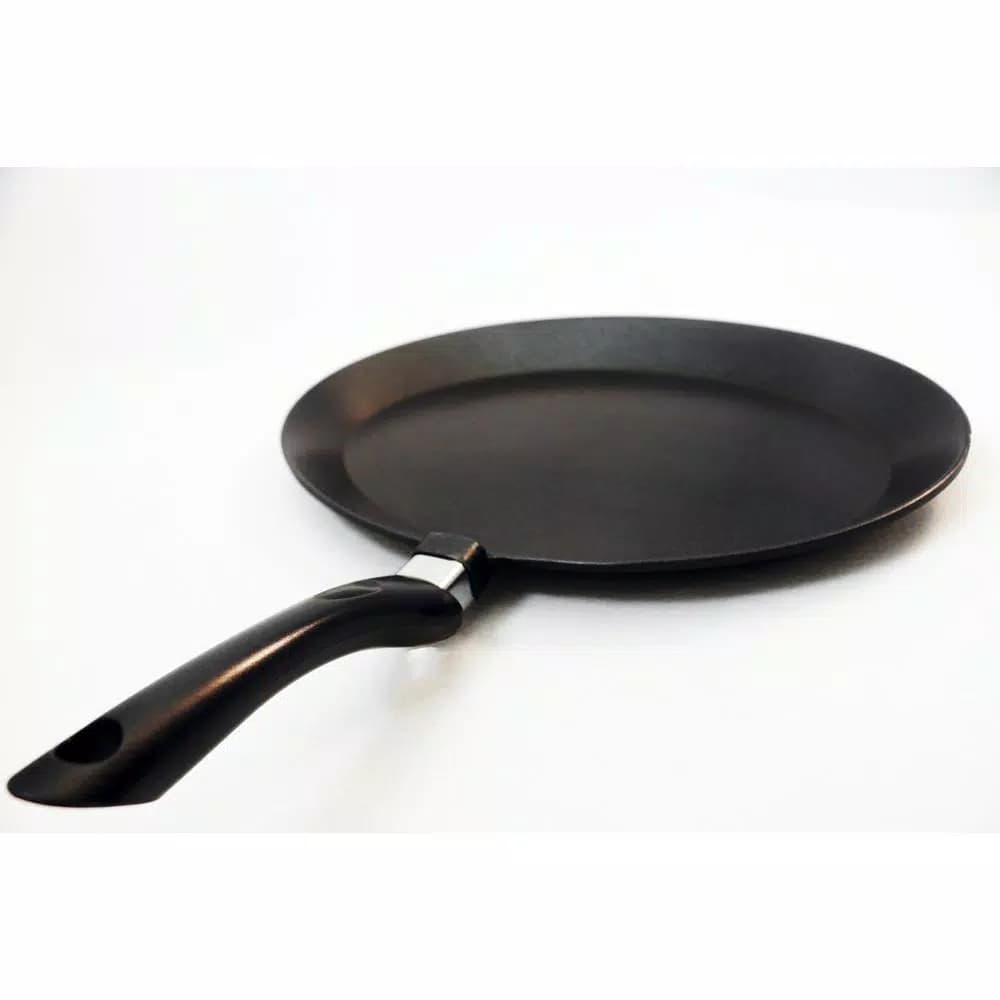 ExcelSteel 11 in. Cast Aluminum Nonstick Oval Frying Pan, Black
