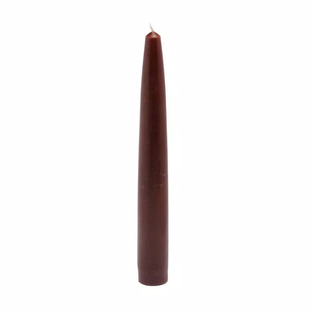 Zest Candle 6 in. Brown Taper Candles, Set of 12