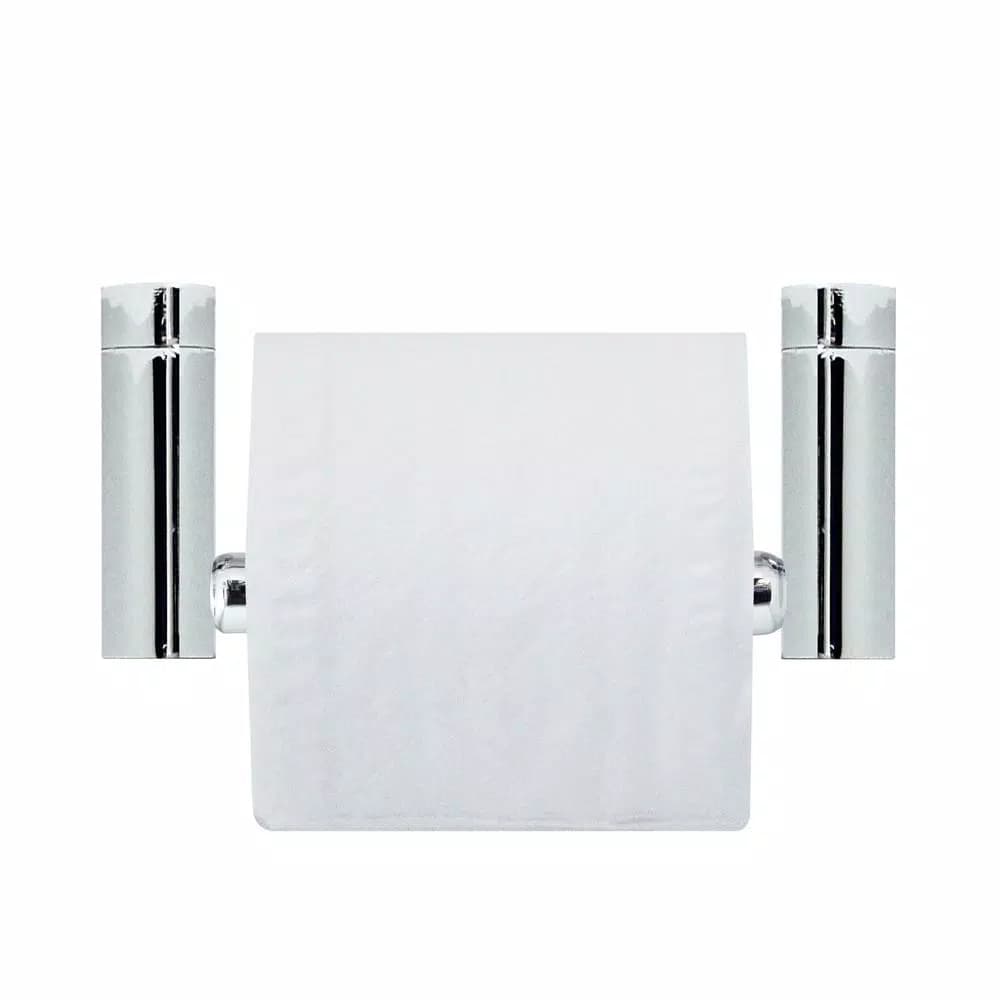 MODONA Oval Toilet Paper Holder with Stainless Steel Roller in Polished Chrome