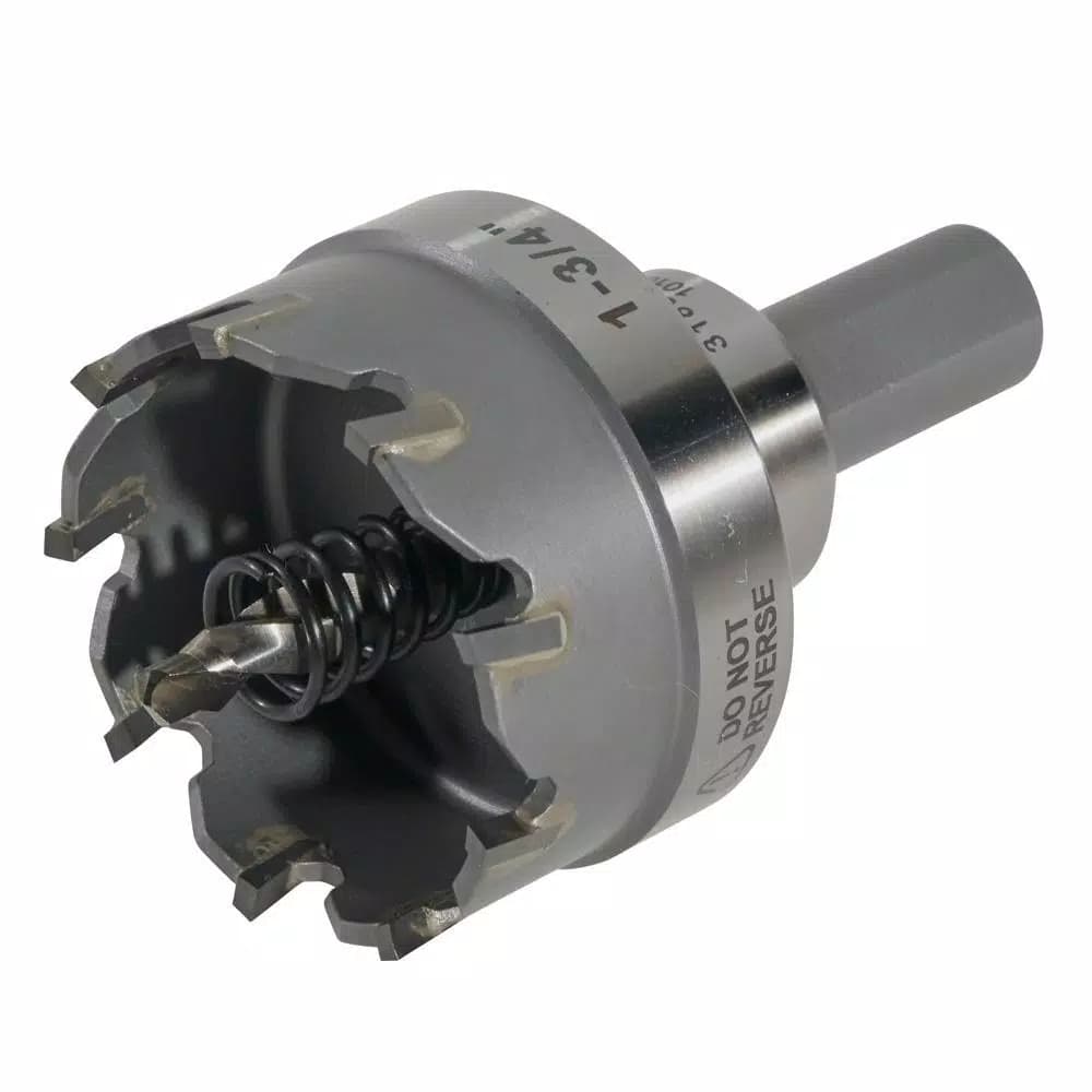Klein Tools 1-3/4 in. Carbide Hole Cutter with Hex Shank and Integrated Flange