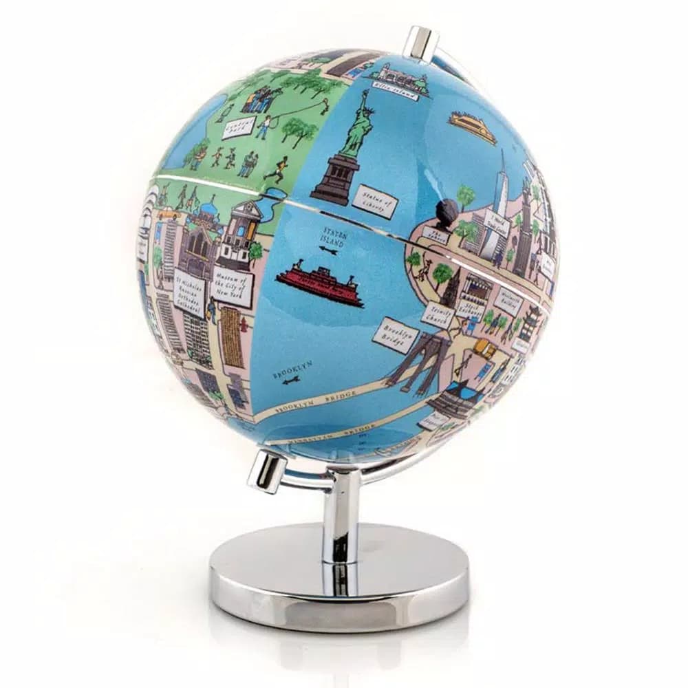 Unbranded New York City 9 in. Desktop Globe with Internal LED Light